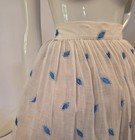 Unusual Victorian 19th C Skirt W Paramecium Embroidered Detail