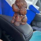 Chinese Natural Boxwood Hand Carved Dog Statue