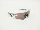 Oakley Sphaera Slash Cycling Sunglasses Matte Clear Frame Prizm Road Black Lens