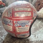 Budweiser Collectible Motorcycle Helmet Very Rare Vintage 1970   s Great Condition