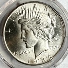 Choice 1926 Peace Dollar  1 Pcgs Ms 64  Plus Grade  Gold Shield      