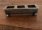 Edwardian Sterling Silver Triple Stamp Holder-hallmarked 1905  Birmingham  C   C
