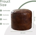 Round Padded Futon Ottoman With Foam Block Padding Futon  26 X 18   Dark Brown