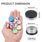 20mm Flip Off Caps 100pcs Burr-free Flip Off Top Caps  Black silver