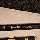 Vintage Apple Computer Ballpoint fountain Pen Engraved  thanks    From Jim   