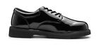 Mens Black Leather Oxford Dress Shoes High Gloss Casual Comfortable