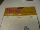 1pr Vintage Hanes 615 Rt Sheer Heel Shiny Nylon Stockings Size 11 Long Mayfair