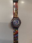 Vintage Swatch Watch Wristwatch Construction Worker Divers Cartoon Band Used