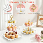 12pcs Dessert Table Display Set 3-tier Cup Cake Tower Stand   2-tier Cake Holder