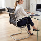Conference Room Chairs Set Of 8  Faux Leather Office Guest Chairs With Arms  Rec