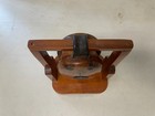 Vintage Dark Wood Nautical Ship Pulley Block Display Stand