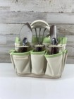 Vintage Complete Set Of 3 Brookstone Aluminum Garden Tools W  Bag