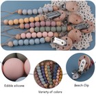 Anti-drop Chain Pacifier Clips Nipple Clips Baby Dummy Clips Appease Wooden     