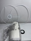 New 11 X 11 X 8  Fabric Drum Lampshade  White Linen  Assembly Required 