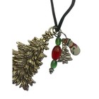 Handmade Metal Christmas Tree Pendant W  Beads Tree Snowman Baubles 17 