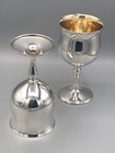 Reed   Barton Pointed Antique Sterling Silver Pair Of Water Goblets 6 3 8 