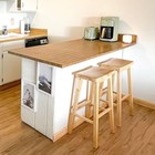 Pj Wood Classic Saddle-seat 24 Inch Kitchen  Table    Bar Counter Stool  Natural