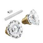 Vintage Crystal Glass Door Knobs Set - Interior Mortise Lock Replacement  Antiqu