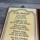 Vintage Woodworks Wood Wall Plaque Husband Wife Couple Sign Retro Home Decor