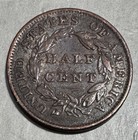 1835 Half Cent  Vg