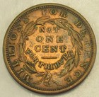 Hard Times Token Not One Cent  Ht 48  Extremely Fine   263