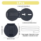 Police Badge Holder Flat Round Security Badge Holder Leather Universal Badge    