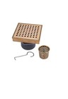 2 Pk Oatey Designline Decorative Shower Drain Square Champagne Bronze Ds32040 B9