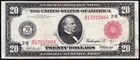 Very Nice  rare  Bold   Crisp Vf 1914  20 New York  red Seal  Frn  Free Shipping