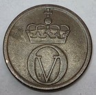 1962 Norway 2 Two Ore - Circulated Norwegian Bronze World Coin
