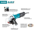 Makita Ga4595 4-1 2  Sjs Ii High-power Corded Angle Grinder