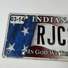 Indiana License Plate Rjc395 In God We Trust 2026 Exp 03-14 Collectible