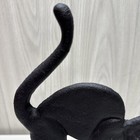 Vintage 10 5    Black Cat Silhouette Cast Iron Door Stop Halloween Decor Heavy