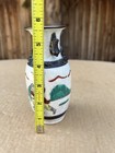 Antique Chinese Qing Dynasty Hand Painted Porcelain Vase Marked 5-1 2  Mint