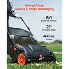Lawn Sweeper Push Leaf Grass Collector 21  3 5 Cu  Ft  Capacity Adjustable
