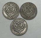 3 Coin Romania 2 Lei 1894 1900 1901 Carol I