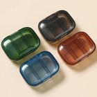 Mini Pill Box Organizer 3 Compartment Portable Medicine Storage Travel Case