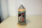 Vintage German Beer Stein With Pewter Lid 13  Tall Made By B r  Germany