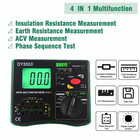Ground Earth Resistance Tester  digital Multimeter 20   200   2000   600v Auto-rang