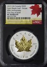 2019 Canada  20 Silver Maple Leaf Gold Incuse - Ngc Rev Pf70 Fdoi -    coingiants   