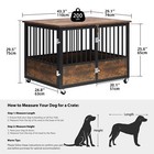 43   Wooden Heavy Duty Dog Kennel W double Doors Indoor Dog Cage Side End Table