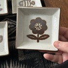 Vintage Otagiri Set Of 4 Square Trinket Soy Dishes Brown   Tan