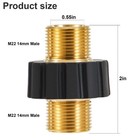 M22-14mm Quick Connect Hose Adapter 5000psi Pressure Washer Connector Fitting