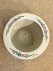 Vintage Chinese Enamel Fish Bowl Jardinier Cash Pot Planter Peony Flowers 6 