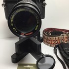 Nikon Em 35mm Film Camera   70-180mm Telephoto Zoom Lens  Flash   2 Straps  more