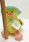 Vtg Eden Musical Yellow Duck  Bonnet Plush  You Are My Sunshine Windup Plush Tag