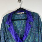 Victoria   s Secret Vintage Gold Label Purple Blazer Floral Pajama Top Women   s Lg