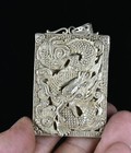5 5cm Rare Old Chinese Miao Silver Feng Shui Dragon Loong Luck Necklace Pendant