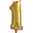  6 Pack  Gold Foil Party Balloon Number 1 16  By Way To Celebrate