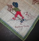 Vntg Kids Childrens Handkerchief To Banbury Cross To See A Fine Lady Ride Acockh