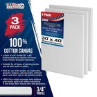 3 Pack Of Us Art Supply 30  X 40  Acrylic Primed Cotton Duck Stretched Canvas